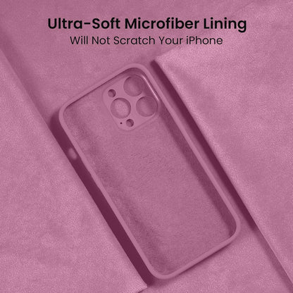 FireNova Designed for iPhone 13 Pro Case, Silicone Upgraded [Camera Protection] Phone Case with [2 Screen Protectors], Soft Anti-Scratch Microfiber Lining Inside, 6.1 inch, Lilac Purple