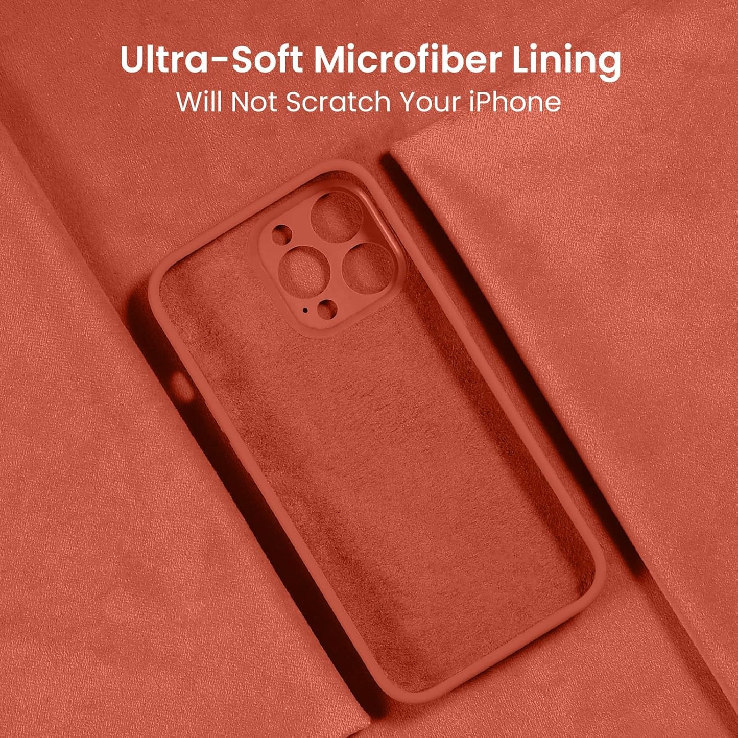 FireNova for iPhone 14 Pro Case, Silicone Upgraded [Camera Protection] Phone Case with [2 Screen Protectors], Soft Anti-Scratch Microfiber Lining Inside, 6.1 inch, Pink Pomelo