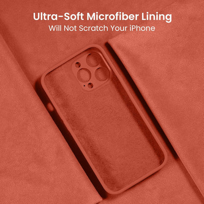 FireNova for iPhone 14 Pro Case, Silicone Upgraded [Camera Protection] Phone Case with [2 Screen Protectors], Soft Anti-Scratch Microfiber Lining Inside, 6.1 inch, Pink Pomelo