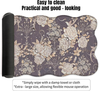 Galdas Gaming Mouse Pad XXL XL Large Long Extended Big Mousepad Non-Slip Rubber Keyboard Mouse Pad with Stitched Edges for Laptop Home Office (35.48x15.75x0.08 Inch)