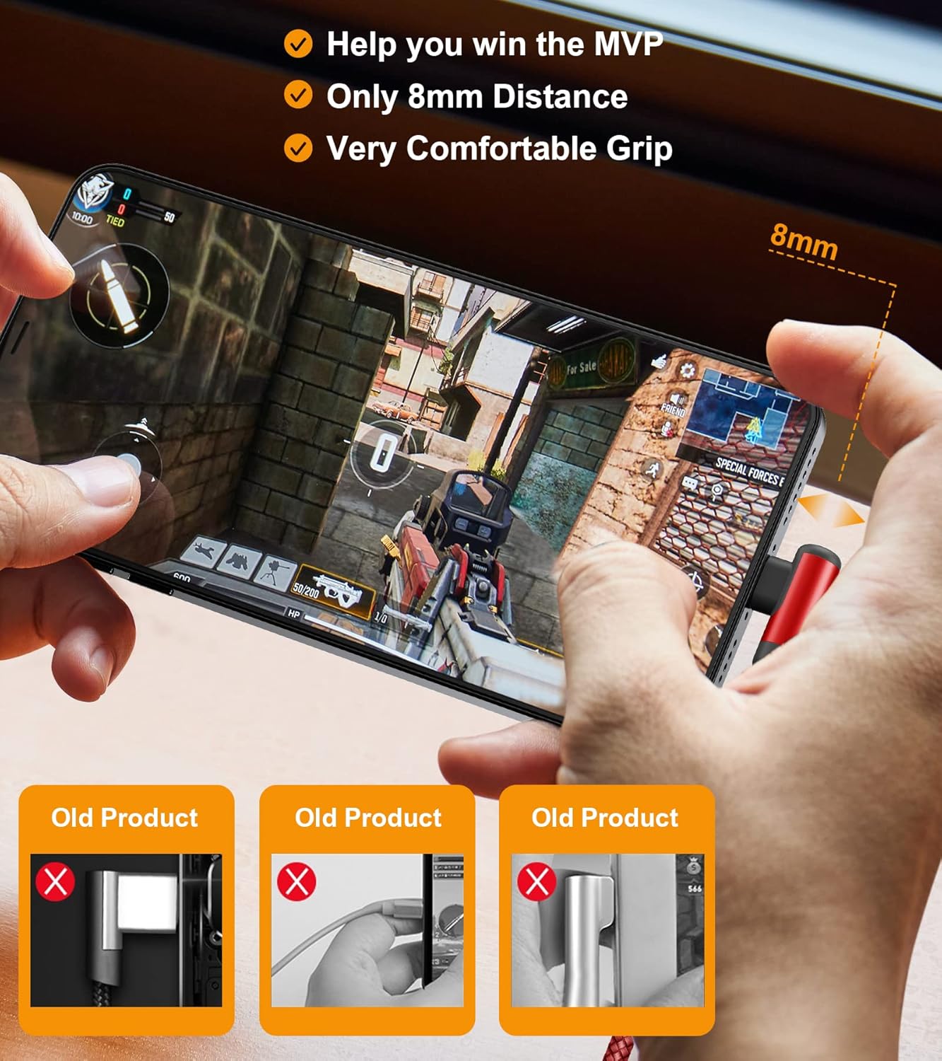 sweguard USB Type C Charger Cable Right Angle [2-Pack,6.6FT] iPhone 16 Charger Nylon Braided Cord for iPhone 15 16 Pro Max Samsung Galaxy S25 S24 S23 S22 S21 S20 S10 S9 Note A15 A55 Flip Pixel LG Moto