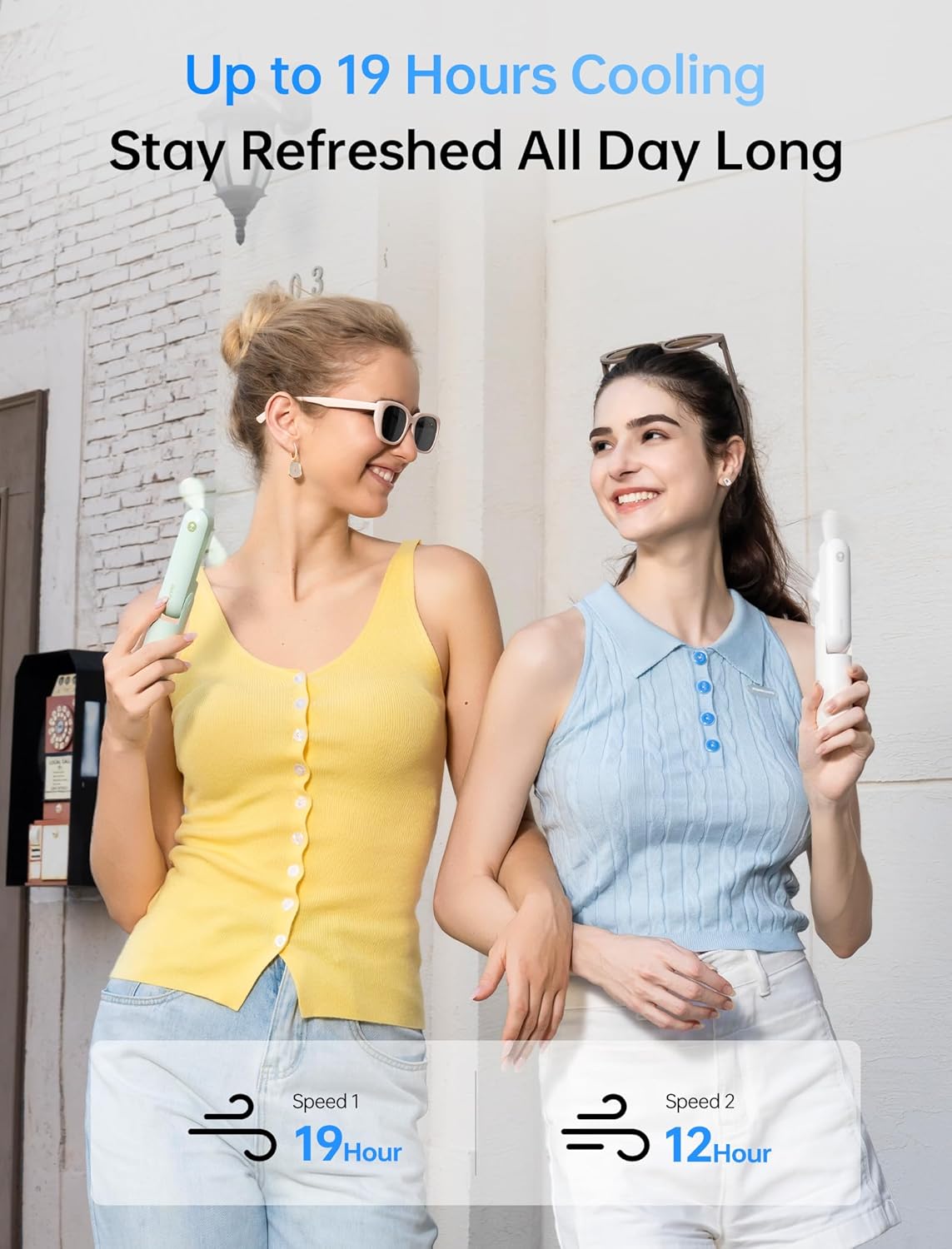 JISULIFE Handheld Mini Fan, 3 IN 1 USB Rechargeable Portable Fan [12-19 Working Hours] with Power Bank, Flashlight, Pocket Design for Travel/Summer/Concerts/Lash, Gifts for Women(Green)