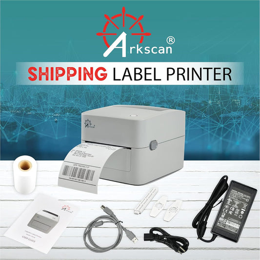 Arkscan 2054K-USB Upgraded 2054A Shipping Label Printer for Windows Mac Chromebook, Support Amazon Ebay Paypal Etsy Shopify ShipStation UPS USPS FedEx, fit Roll & Fanfold 4x6 Direct Thermal
