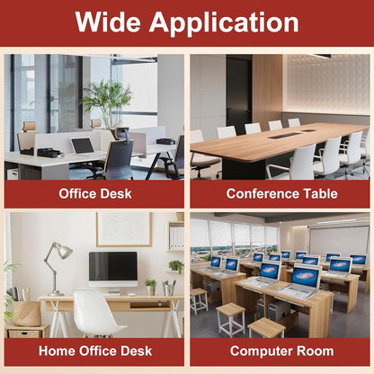 Desk Grommet 2 Inch 8Pcs Grommets Desk Hole Cover for Cables Wire Grommet Kit with Hole Saw(Black, 2Inch_50mm)