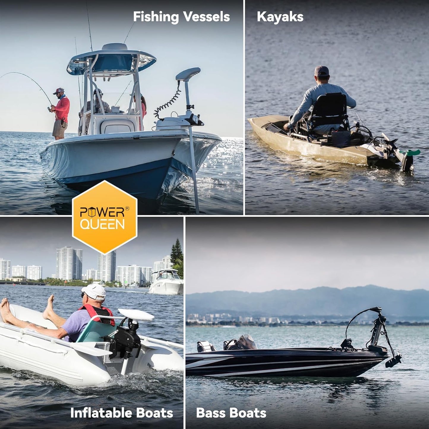 Power Queen 36V50Ah LiFePO4 Battery with Bluetooth 5.0 Remote Control, Low-temperature Protection, 1920Wh Energy, Deep Cycle Lithiumn Battery for 36V Trolling Motor Up To 120 lb