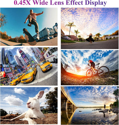 Apexel Phone Camera Lens, 2 in 1 Cell Phone Clip-on Lens Kit 0.45X Wide Angle Lens 140°+ 12.5X Macro Lens Clip-on iPhone Lens for iPhone Samsung and Most of Android Smartphone