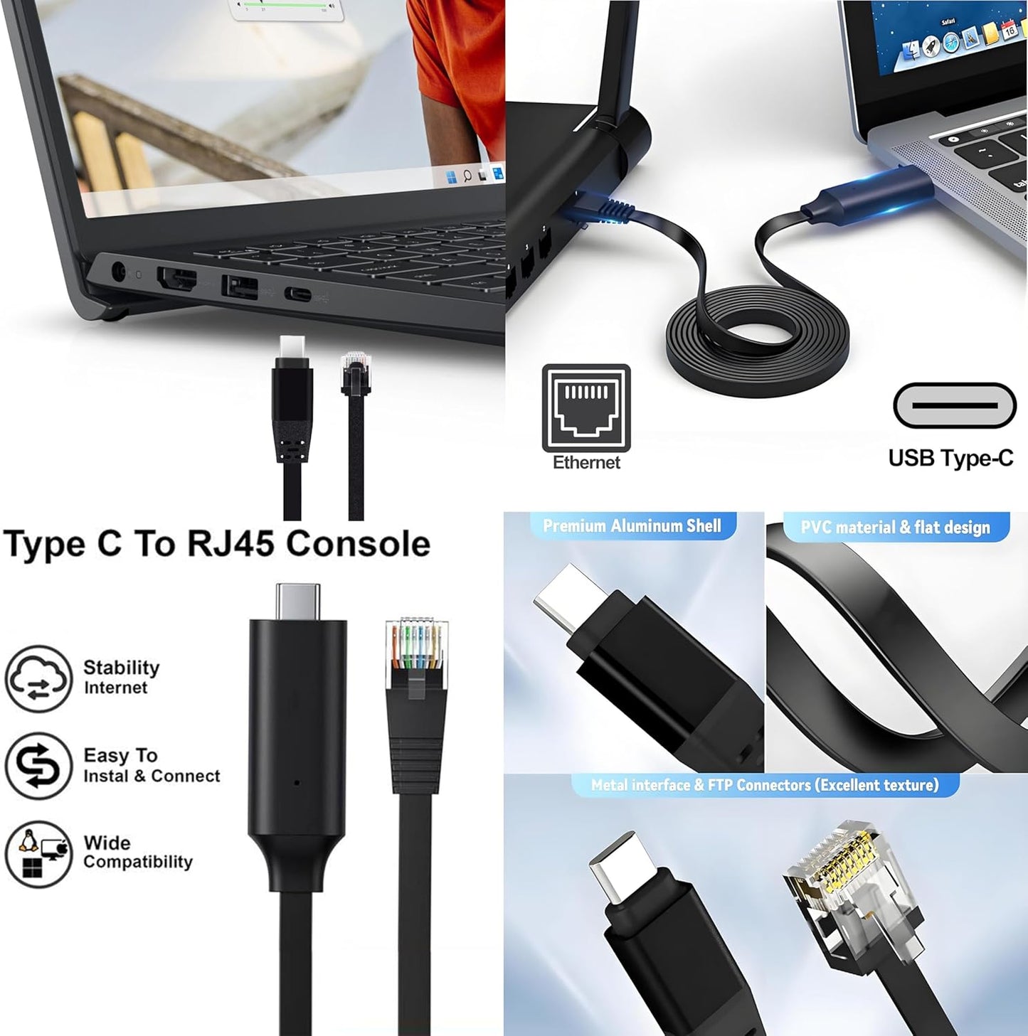 Dell 15.6" Touchscreen Laptop Computer, 16GB RAM, 0.75TB Storage (512GB SSD + 256GB Docking Station), Intel 10-Core i5-1334U (Beat i7-1250U), FHD Display, WiFi 6, Windows 11 Pro S, USB C to RJ45 Cable