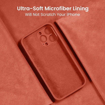 FireNova Designed for iPhone 15 Pro Max Case, Silicone Upgraded [Camera Protection] Phone Case with [2 Screen Protectors], Soft Anti-Scratch Microfiber Lining Inside, 6.7 inch, Pink Pomelo