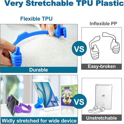 Honsky Thumbs-up Cell Phone Stand Holder, Tablet Stand Cradle for Desk Desktop Smartphone Cellphone Mobile Phone Tablets - Universal Adjustable Flexible - Grey