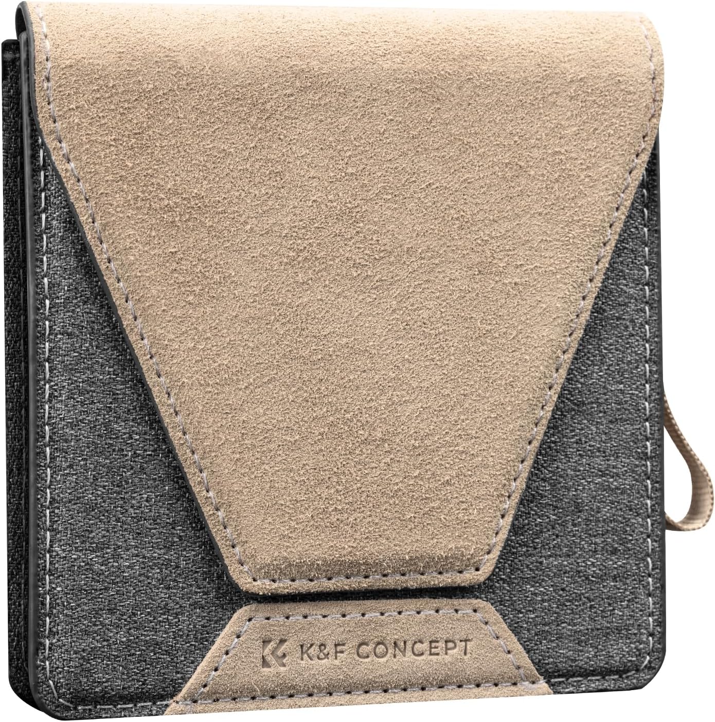 K&F Concept Lens Filter Case 4 Pocket, Leather Carrying Filters Bag Pouch for Square ND CPL etc Filters up to 100x100mm, Designed NANO-X Series Square Bracket 100mm