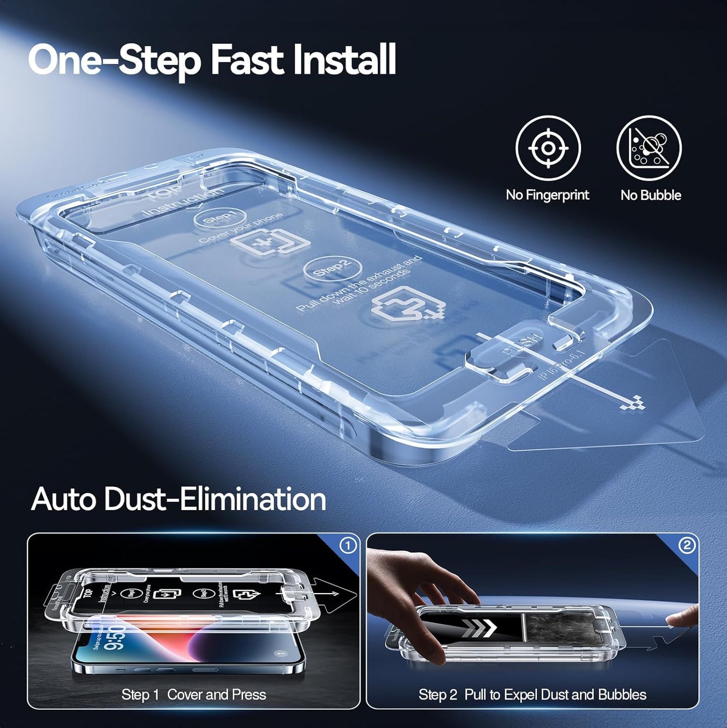 SMARTDEVIL 2-Pack Screen Protector for iPhone 12 Mini, Tempered Glass, HD Clear Film, Easy Installation, Dust-Free & Bubble-Free