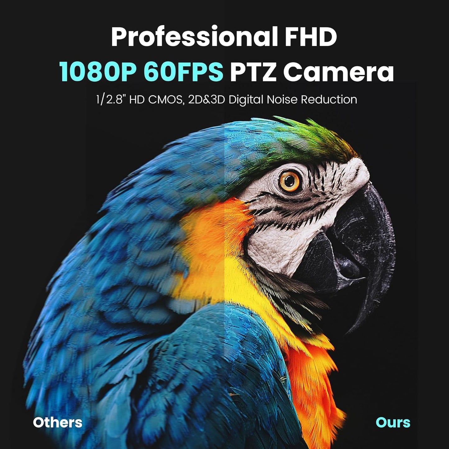 NDI PTZ Camera AI Auto Tracking 3G-SDI/USB3.0/HDMI/LAN PoE 30X Optical and 8X Digital Zoom Live Streaming Camera 1080P 60FPS for Church Services Worship Education Events vMix OBS YouTube