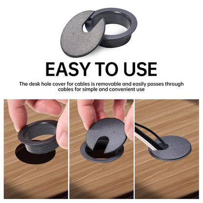 Desk Grommet 1-3/8inch(35mm)10 Pcs, Desk Hole Grommet, Cable Grommet, Desk Hole Cover, Desk Cord Hole Cover, Desk Cable Hole Cover, Desk Wire Hole Insert, Furniture Hole Cover(Black Grommets)
