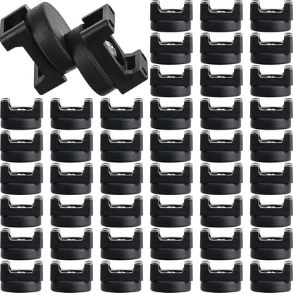 Yookeer 50 Pcs Magnetic Zip Tie Mount Base Black Magnetic Cable Clips Wire Holder Multipurpose Cable Ties Management Base Electrical Supplies for Wire (22 mm)