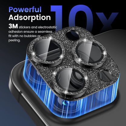 Tensea for iPhone 16 Pro/iPhone 16 Pro Max/iPhone 15 Pro/iPhone 15 Pro Max Camera Lens Protector, Metal Aluminum Alloy Tempered Glass Cover Camera Screen Protector Accessories, Case Friendly