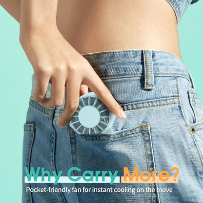 Mini Portable Fan, USB Personal Handheld Fan with 3-Speed Cooling Wind Rechargeable Battery Operated Mini Pocket Design for Desktop/Travel/Outdoor/Vacation/Concerts/Lash Makeup-Blue