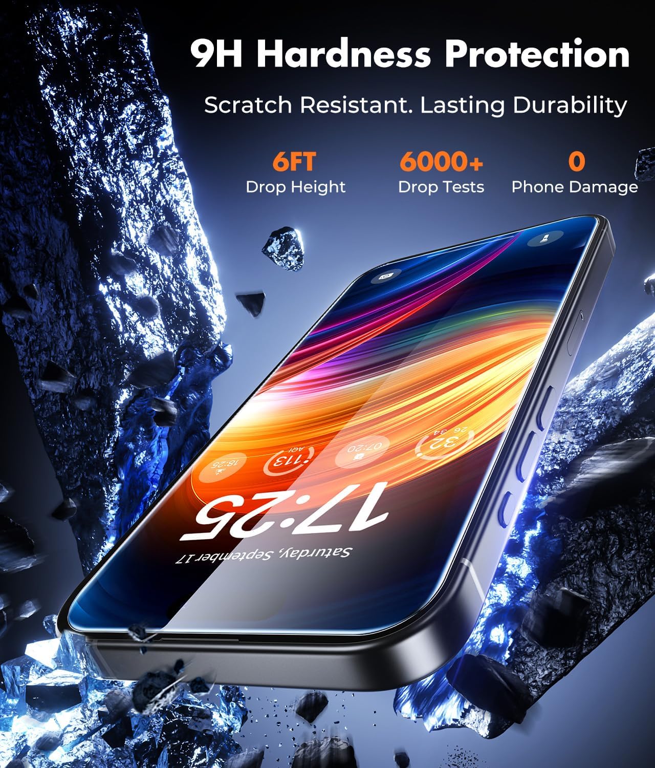 UNBREAKcable 2-Pack Screen Protector for iPhone 15/16, Double Shatterproof Tempered Glass [Easy Installation Frame] [9H Hardness] [99.99% HD Clear] [Case Friendly] for iPhone 6.1 inch