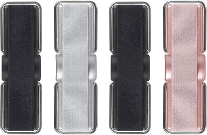 Phone Strap, CISID 4 Pcs Phone Finger Holder Back of Phone Grip with Stand Suitable for iPhone Samsung and Most Smartphones(Black Black Silver Rose Gold 4PCS)