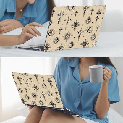 Mektron for 2025 M4 MacBook Air 13.6 Inch A3240 Case Fits 2023 A2681 M2 2024 A3113 M3 Chip with Liquid Retina Display Touch ID, Printed Plastic Hard Shell Cover for MacBook Air 13.6", Evil Eye