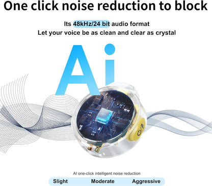 Pro Lavalier Microphone for Podcast Recording, Wireless Clip-On Mic with Pocket Charging Case, Compatible with iPhone Android PC MacBook for YouTube Vlogging Video