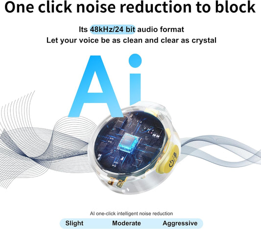 Pro Lavalier Microphone for Podcast Recording, Wireless Clip-On Mic with Pocket Charging Case, Compatible with iPhone Android PC MacBook for YouTube Vlogging Video