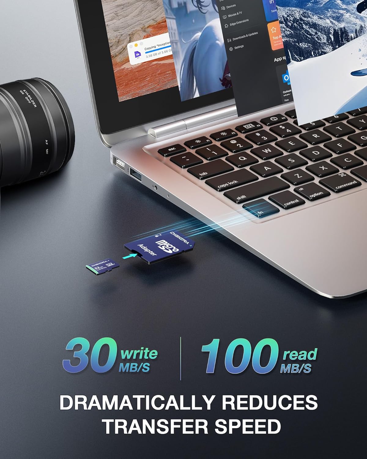 32GB CT100 microSDHC UHS-I Memory Card with Adapter - up to 100MB/s, C10, U1, V10, Full HD, A1, Micro SD Card for Smartphones, Tablets, Cameras, Gaming Consoles, and Drones (5 Pack)