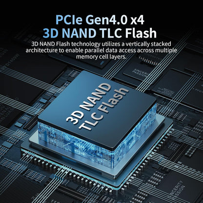 1TB SSD NVMe M.2 2280 PCIe Gen4 x4 Internal Solid State Drive - Up to 7400MB/s, 1TB SSD PS5 Dynamic SLC Cache, PS5 Compatible for Gaming PC Laptop(EN870)