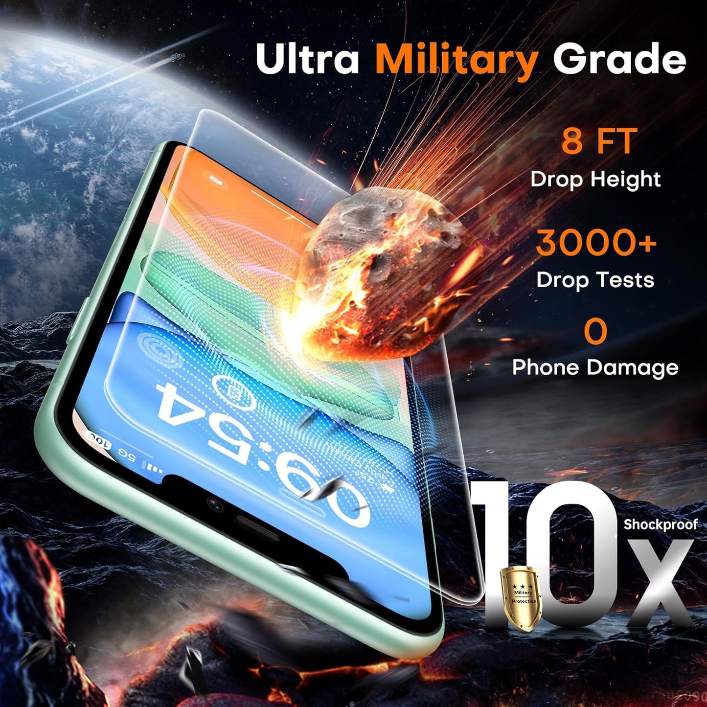 TOCOL for iPhone 11 / iPhone XR Screen Protector 9H Hardness Military Grade Shatterproof HD Tempered Glass Full Coverage Easy Installation Case Friendly 2 Pack