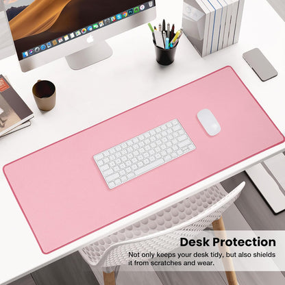 ALOANES Waterproof Mouse Pad with Durable Stitched Edge, XL Gaming Keyboard Pad, Non-Slip Rubber Base Mouse Mat, Extended Desk pad for Gamer, Office & Home, Dark Rose Mousepad 31.5''x 11.8''x 0.12''