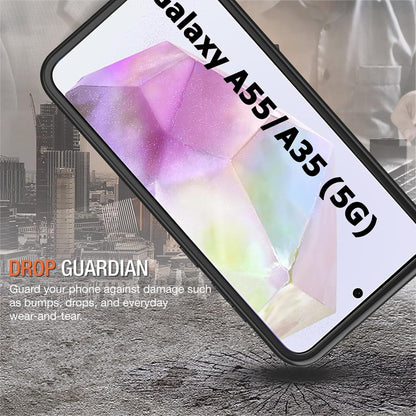 Battery Case for Galaxy A55/A35,Enhanced 12000mAh Portable Protective Smart Wireless Charging Case Support Carplay Compatible with Galaxy A55/A35 Rechargeable Extended Battery Charger Case (Black)