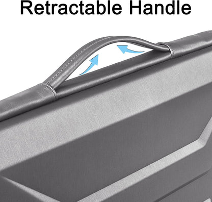 DOMISO 15.6 Inch Laptop Case Rugged Sleeve Waterproof Hard Shell Protective Cover Fits Most 15.6" Laptops/Macbook Pro/Lenovo IdeaPad/HP ENVY/Dell XPS (Silver)