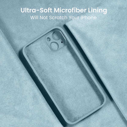 FireNova Designed for iPhone 15 Case, Silicone Upgraded [Camera Protection] Phone Case with [2 Screen Protectors], Soft Anti-Scratch Microfiber Lining Inside, 6.1 inch, Sky Blue