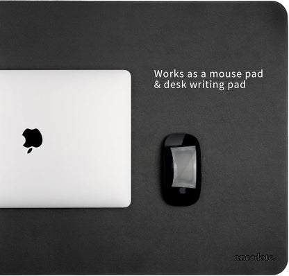 ANECDOTE Vegan Leather Desk Pad - 23.6"x17" Desk Mat for Your Office. This Quality Large Mouse Pad has Chic Elegance, Professional Look & Satisfying Touch - The Perfect Leather Mouse Pad for You!