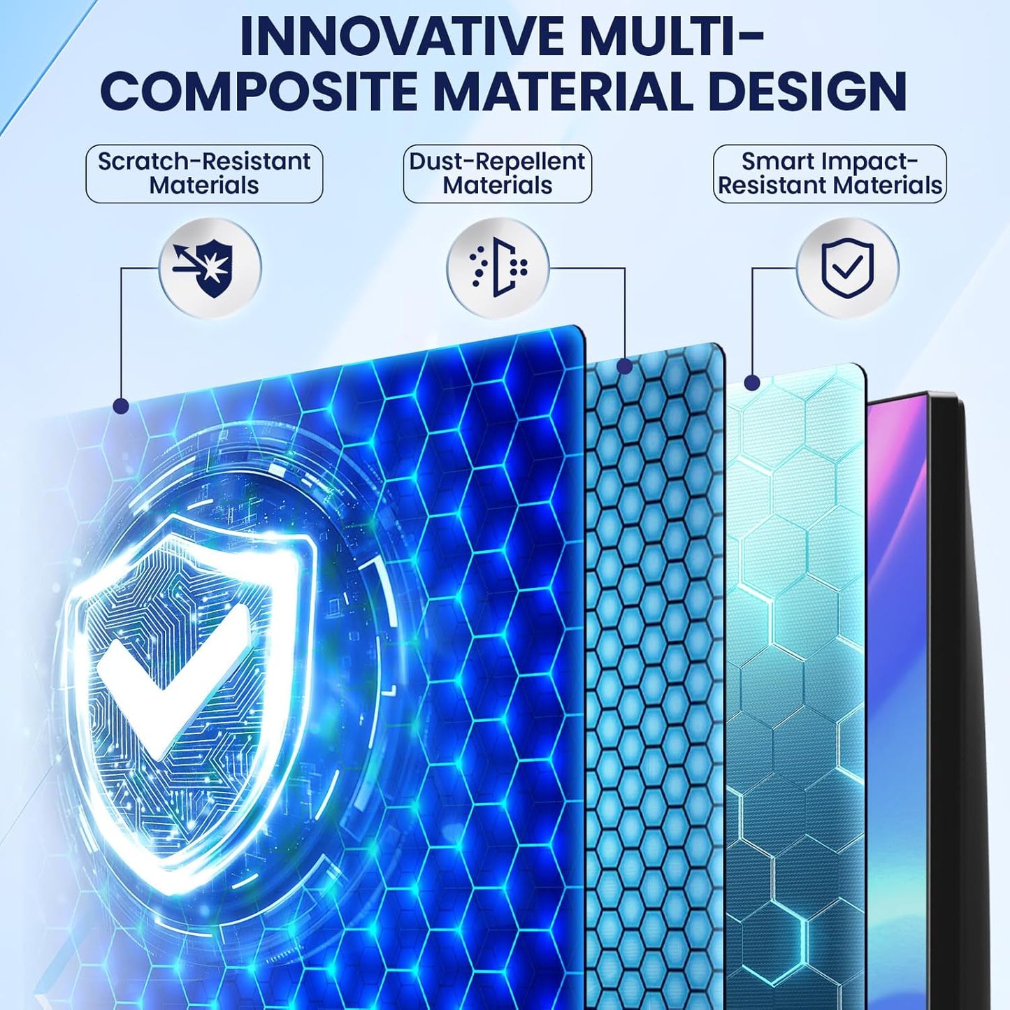 Magnetic 32 Inch Privacy Screen for Frameless Computer Monitor 16:9 Aspect Ratio,Hanging Blue Light Screen Protector Eye Protection Anti-Spy Shield, 32in Removable Privacy Filter