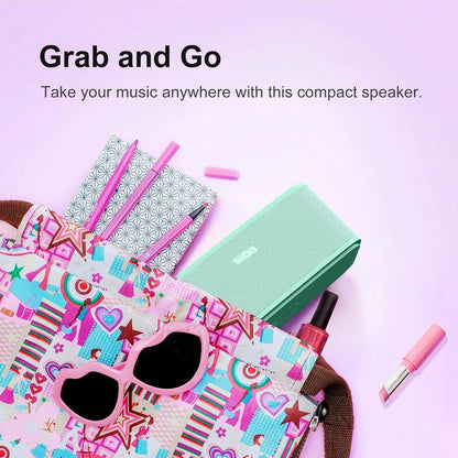 DOSS SoundBox Touch Wireless Bluetooth Speaker with 12W HD Sound and Bass, IPX5 Water-Resistant, 20H Playtime, Handsfree, Portable for Office, Home, Outdoor, Travel-Green