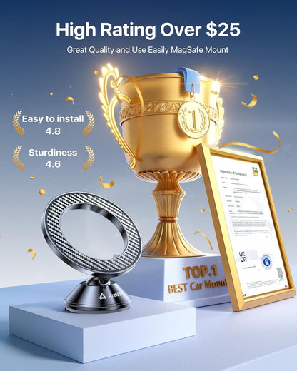 andobil for Magsafe Car Mount [20 Strongest Magnets & Upgraded 3M Adhesive] Dashboard Cell Phone Holder Magnetic Phone Holder for Car Compatible with iPhone 16 Pro Max 15 14 13 12 All MagSafe Cases