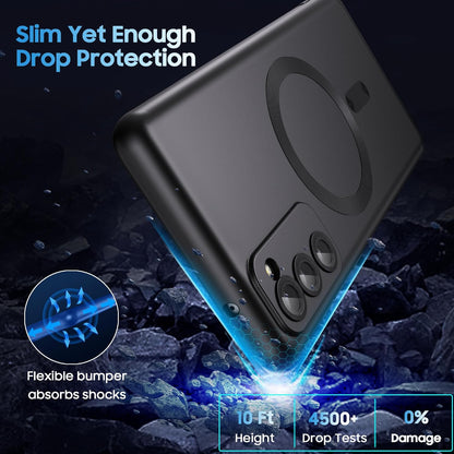 Magnetic for Samsung Galaxy S20 FE 5G Case 【Compatible with MagSafe】【Built-in Camera Lens Protector】 Slim Soft TPU Shockproof Phone Shell (Black)