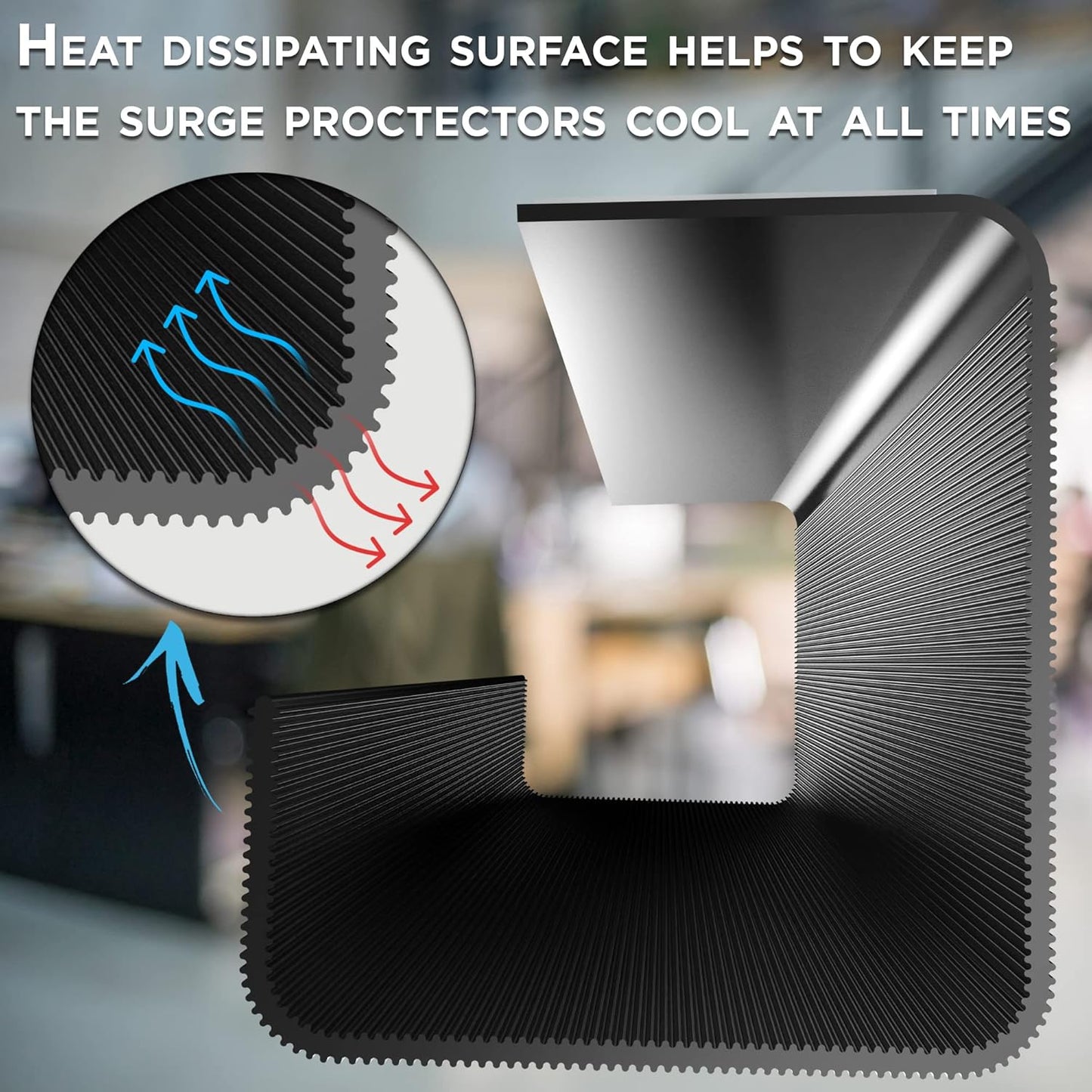 No-Screw Under Desk Cable Management Tray - Self-Adhesive Installation, Cord Management, Cable Tray, Under Desk Wire Organizer - Black Set of 2