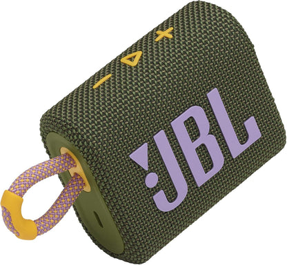 JBL Go 3 - Portable Mini Bluetooth Speaker, big audio and punchy bass, IP67 waterproof and dustproof, 5 hours of playtime, speaker for home, outdoor and travel (Green)