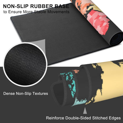 Mouse Pad, Large Colorful World Political Map Desk Mat, Extended Non-Slip Gaming Keyboard Mousepad Desk Pad, Thick Stitched Edges Waterproof Mouse Mat 31.5"x15.7" (World Map)