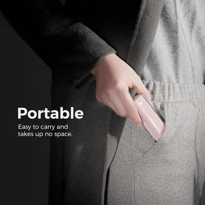 CLICK CLEAN Screen Cleaner, Fingerprint Proof Screen Cleaner Spray, All-in-One Cleaner with Microfiber, Shell and Phone Stand for All Phones, Laptop and Tablet Screens (Pink)