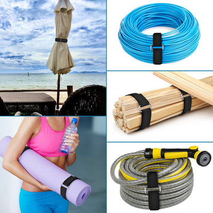 1"x39.4ft Hook and Loop Straps with 60 Buckles Adjustable Cut-to-Length Cable Ties Roll- Reusable Nylon Fastening Tape Cable Straps for Storage or Organization (1in x 39.4ft)