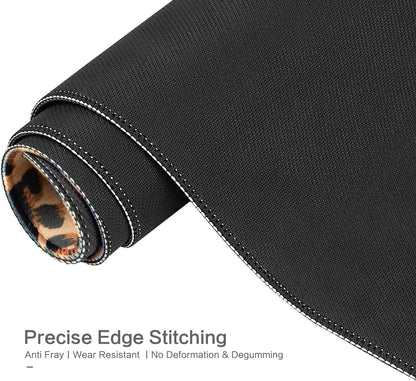 Lokigo Leopard Print Desk Pad, Brown Large Gaming Mouse Pad, Waterproof Rubber Base Mousepad for Desk with Stitched Edges DeskMatt for Laptop Gaming Office Work Study, 31.5"x15.7", Cheetah