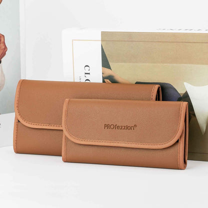 PROfezzion 4-Pocket Foldout Filter Pouch for 58mm Camera Lens Round Filter, Shock Resistant & Anti Scratch Photography Filter Case, Filter Carry Case with Microfiber Cleaning Cloth