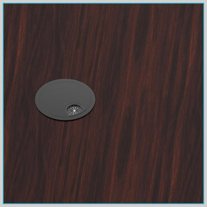 2 Pack Desk Grommet 3-1/8 Inch 80mm, Zinc Alloy Computer Desk Wire Hole Cover, Office Desktop Cord Cable Hole Metal Ring, Black