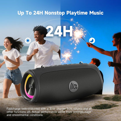 Portable Loud Bluetooth Speaker, 60W Large Subwoofer Wireless Bluetooth 5.3 with Powerbank USB Charge Out,Waterproof IPX7,Rugged Outdoor Boombox for Party,Beach,Golf Life,Pool, Shower,Bike Use