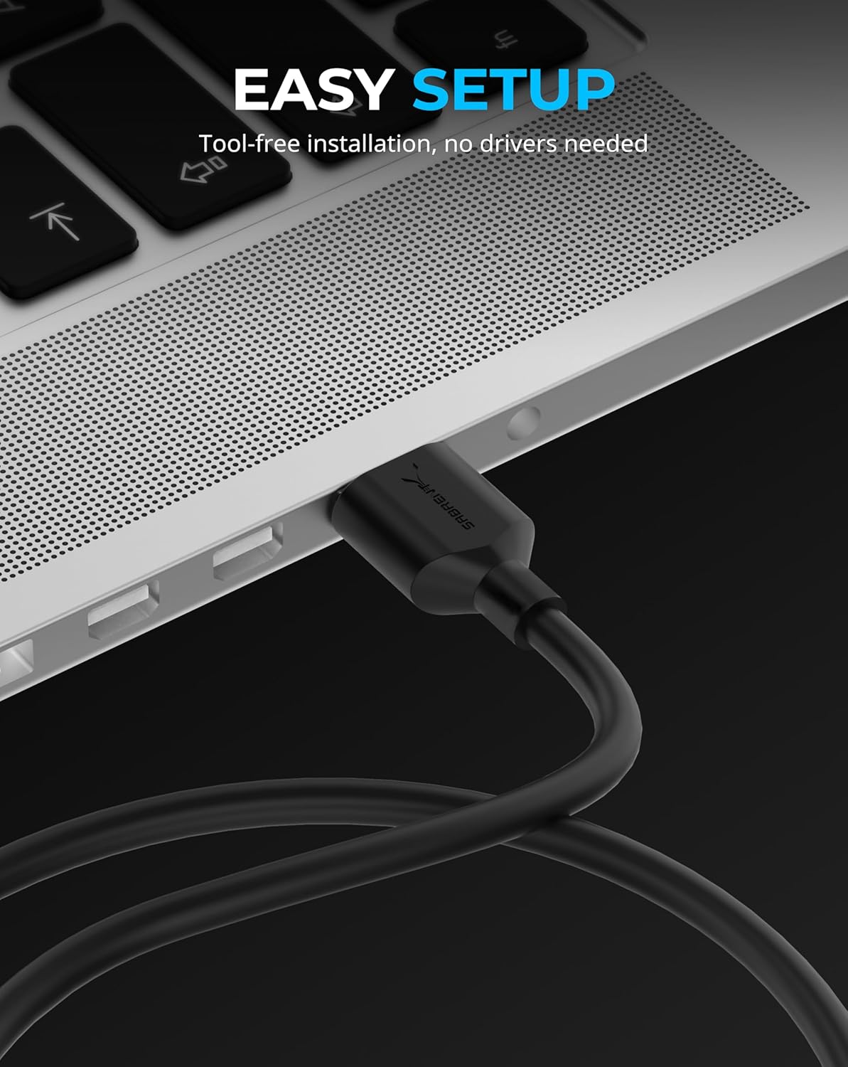 SABRENT USB 3.2 Type A to SATA/U.2 SSD Adapter Cable with 12V/2A Power Supply [EC-U2SA]