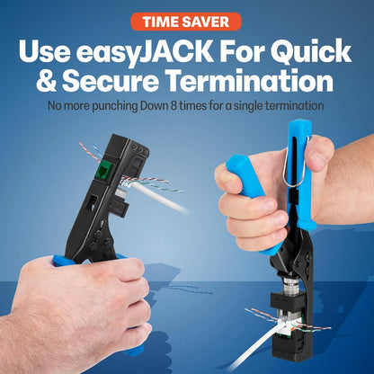 Everest 90° Angled RJ45 Cat6 Keystone Jacks 10-Pack in Green - Slim Profile Female RJ45 Connectors - Cat 6 Keystone Jack - Compatible with 90° Angled Speed Termination Tool - easyJACK (B094WB91H3)