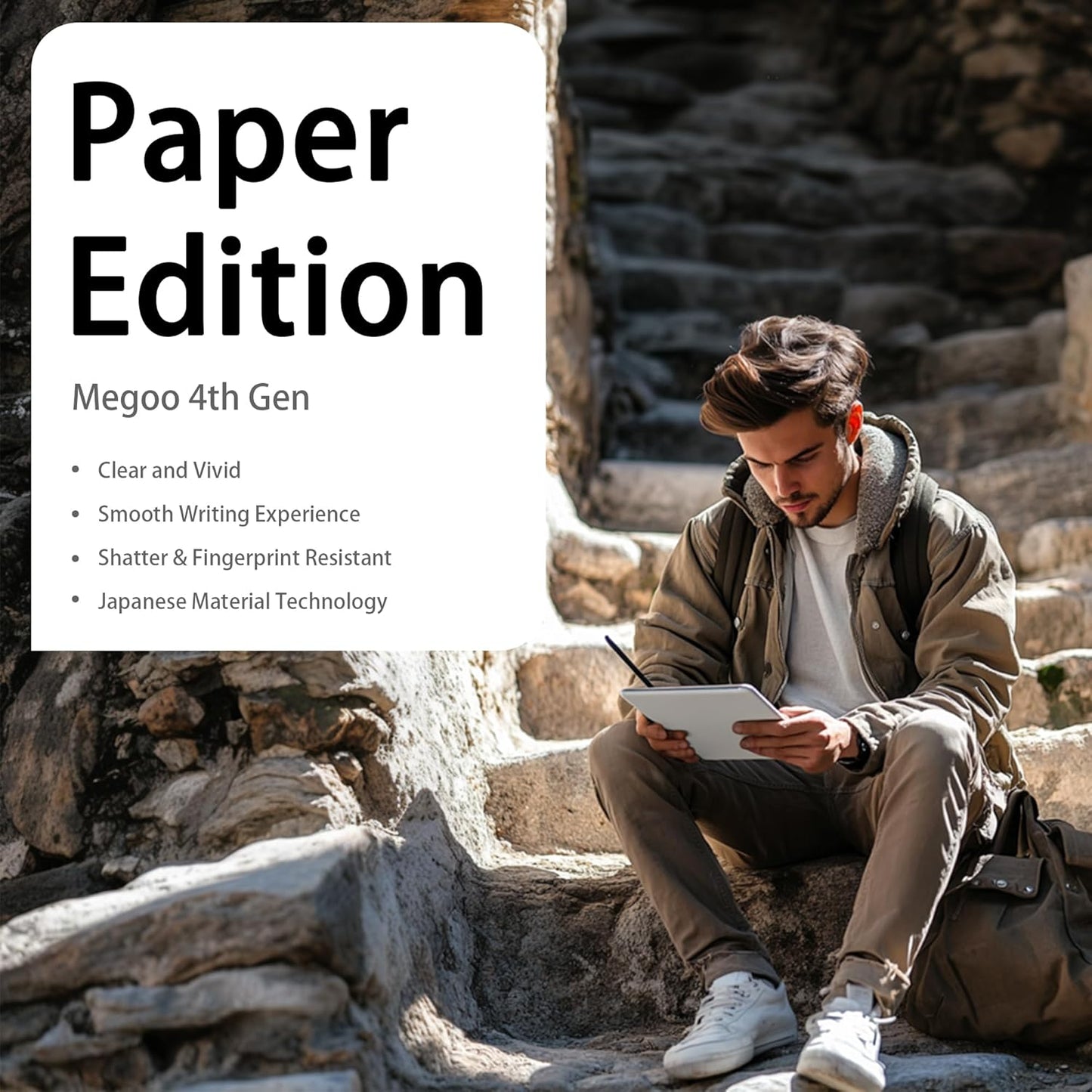 Megoo Paper Glass Screen Protector for iPad Air 13 Inch M2-M3(2024-2025 6/7th Gen),Anti-Glare/Writing Like on Paper/Matte Tempered Glass/Protective Case Compatible, 2-Pack