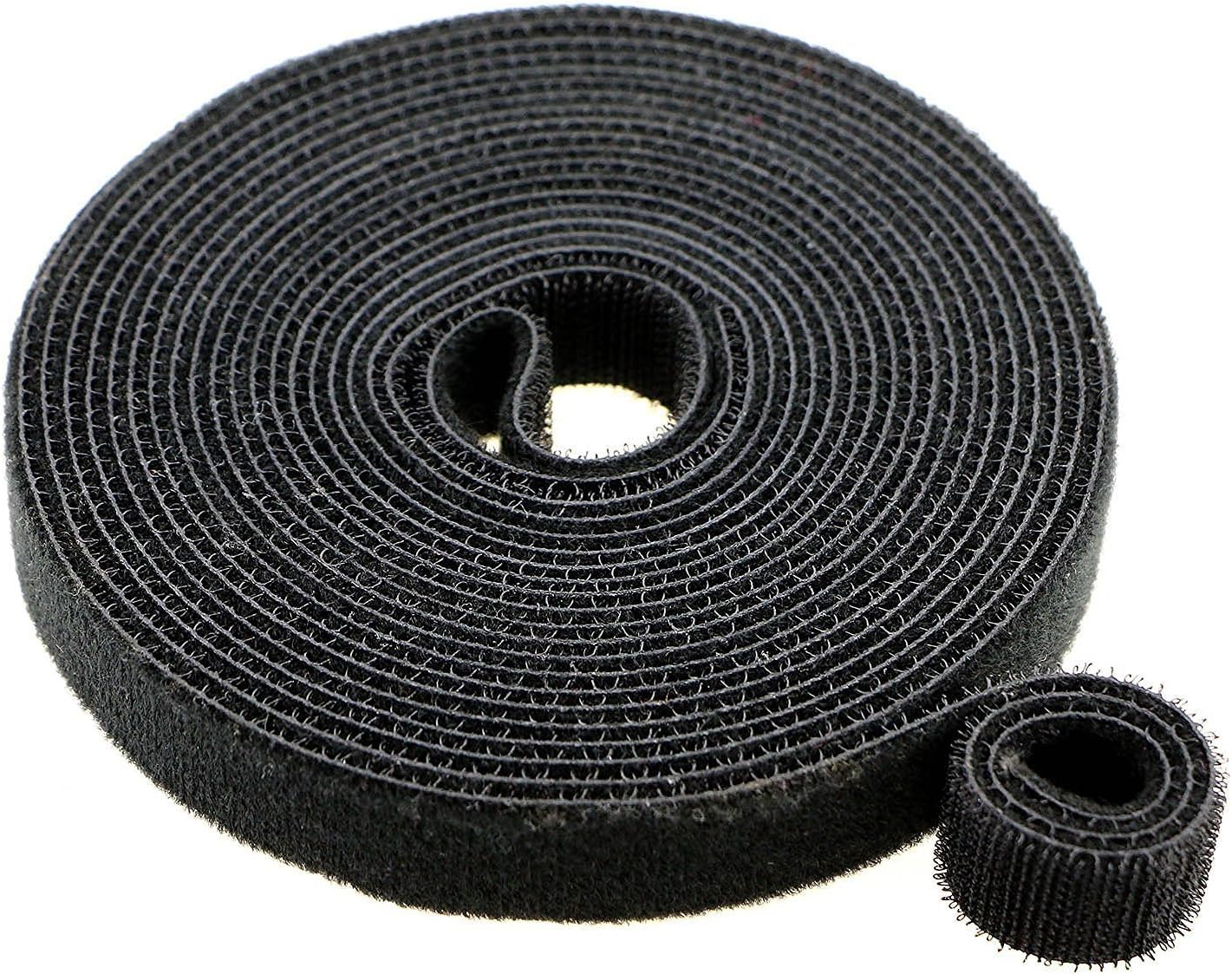 Pasow Fastening Tape Cable Tie Double Side Nylon Power Wire Management 3/4Inch 1 Roll Hook (5 Yards, Style 1)